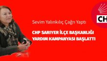CHP SARIYER YARDIM KAMPANYASI BAŞLATTI