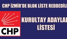 CHP İZMİR’DE BLOK LİSTE REDDEDİLDİ