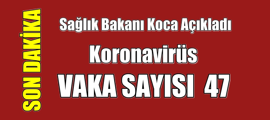 Sağlık Bakanı Koca: Vaka Sayısı 47’ye Yükseldi