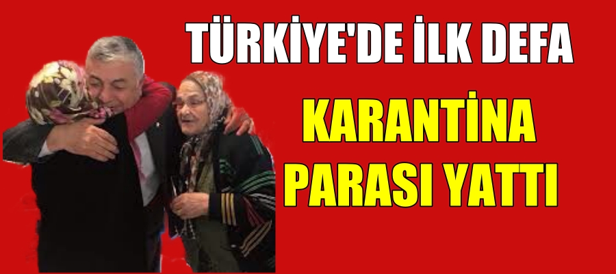 Karantina yardım parası yatırdı