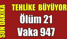 Türkiye Ölüm 21 Vaka 947