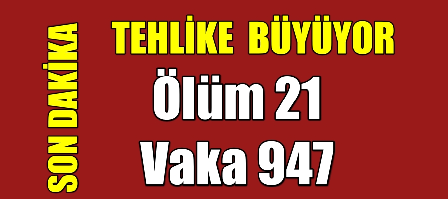 Türkiye Ölüm 21 Vaka 947