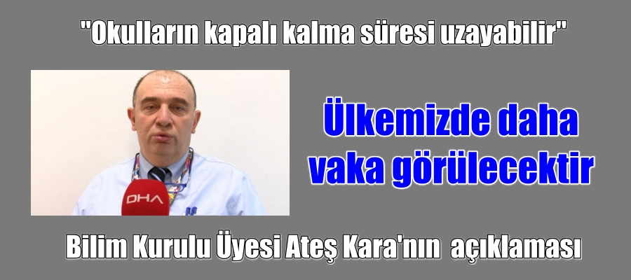 Ülkemizde daha vaka görülecektir. Bugün sayı 47 belki bu 57. 67 de olabilir