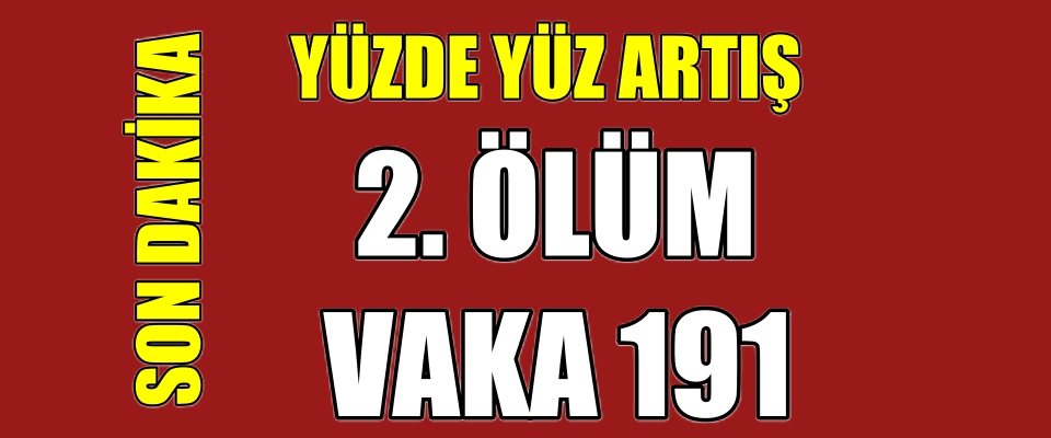 Türkiye 2. Ölüm. Vaka Sayısı 191