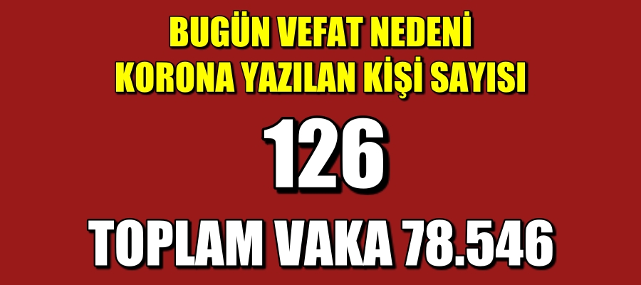 Türkiye corona verileri: Vefat 126