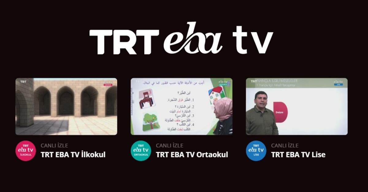 EBA TV canlı izle: EBA TV’de bugün hangi dersler var?