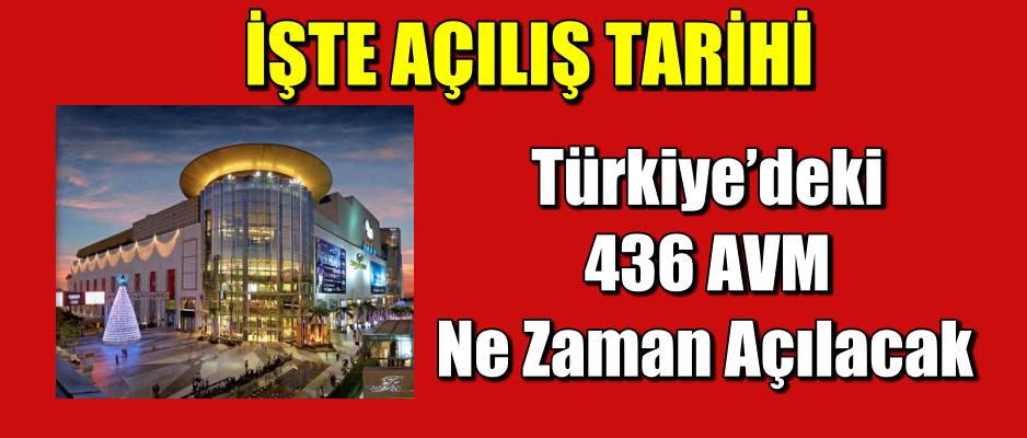 Türkiye’deki 436 AVM Ne Zaman Açılacak