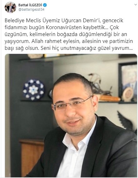 Meclis Üyesi Uğurcan Demir Hayatını Kaybetti