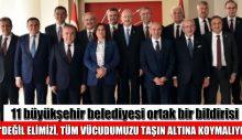 DEĞİL ELİMİZİ TÜM VÜCUDUMUZU TAŞIN ALTINA KOYMALIYIZ