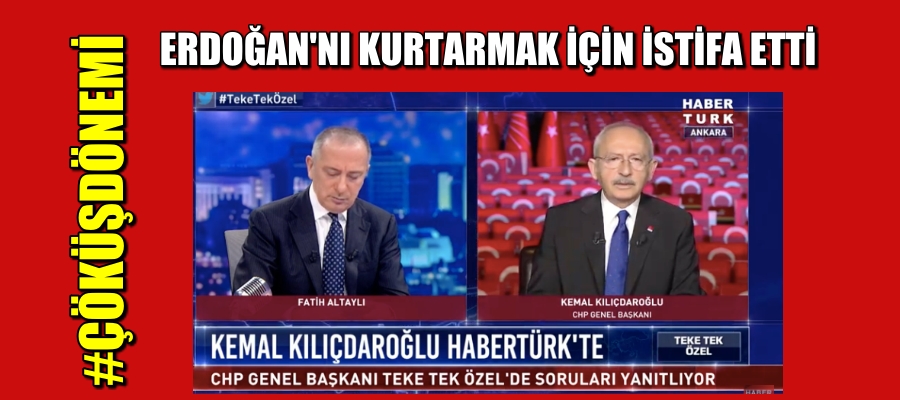 Erdoğan’ı kurtarmak çin istifa etti