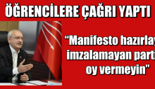 Gençlere Çağrı Yaptı