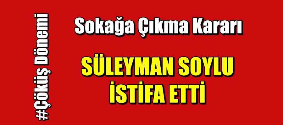 Süleyman Soylu: İçişleri Bakanlığı görevimden ayrılıyorum!