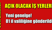 Yeni genelge! 81 il valiliğine gönderildi