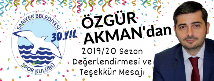 Özgür Akman’dan Teşekkür Mesajı