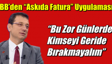 İBB’den (askıda fatura) uygulaması