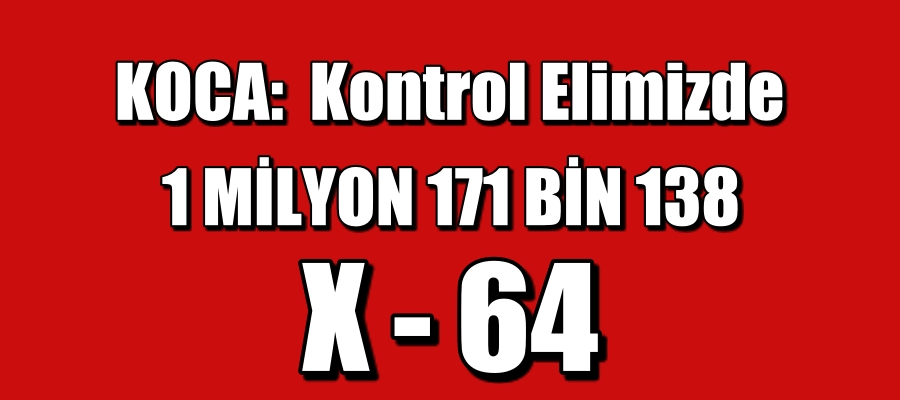 Koronavirüs’de kontrol elimizde