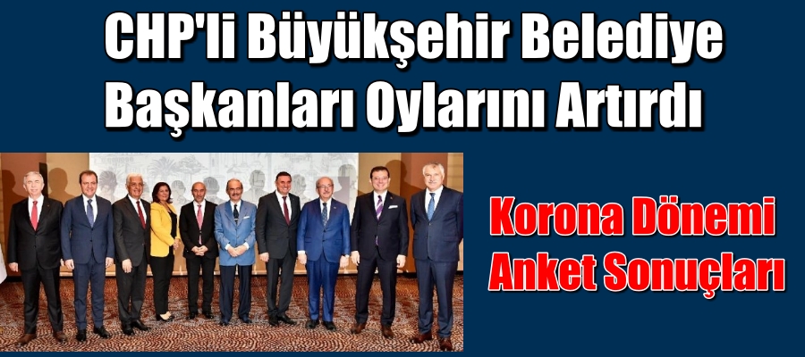Koronavirüs’de CHP’li büyükşehir belediye başkanları oylarını artırdı