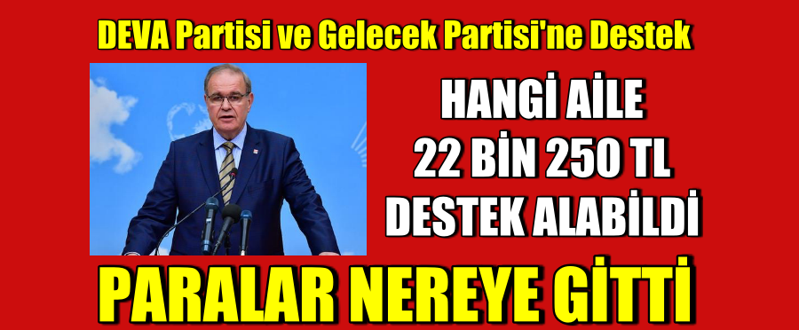 HANGİ AİLE 22 BİN 250 LİRA DESTEK ALABİLDİ?