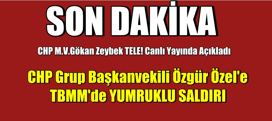 CHP Grup Başkanvekili Özgür Özel’e TBMM’de yumruklu saldırı