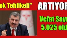 Çok Tehlikeli Vefat Sayısı 5.025 oldu