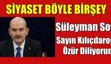 Süleyman Soylu “Özür Diliyorum”