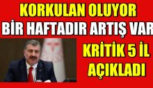 Fahrettin Koca ‘bir haftadır artış var’ dedi, kritik 5 ili saydı!