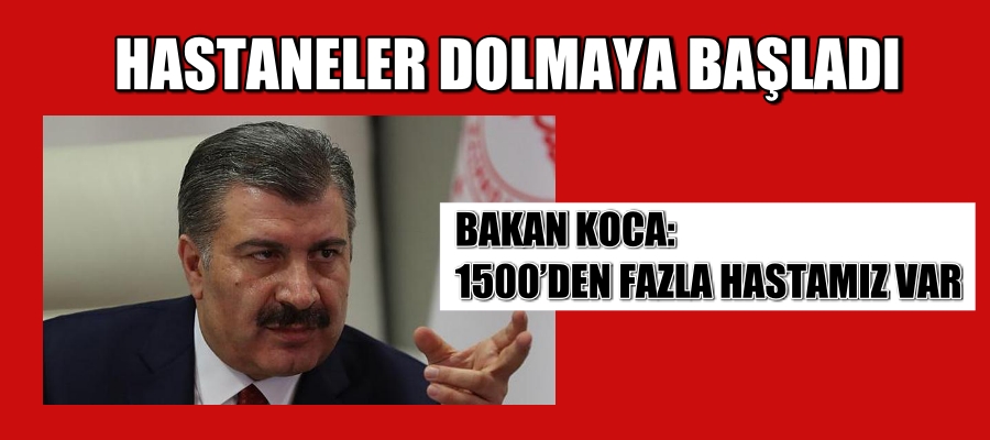 BAKAN KOCA: 1500’DEN FAZLA HASTAMIZ VAR