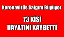 Türkiye’de koronavirüsten 73 kişi daha hayatını kaybetti!