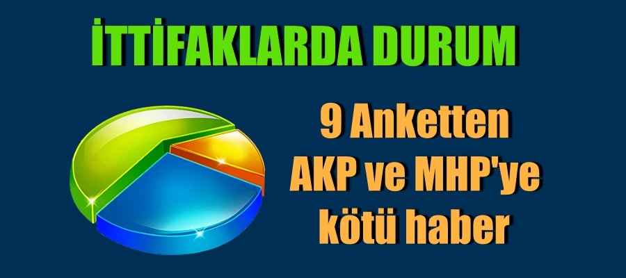 9 Anketten AKP ve MHP’ye kötü haber