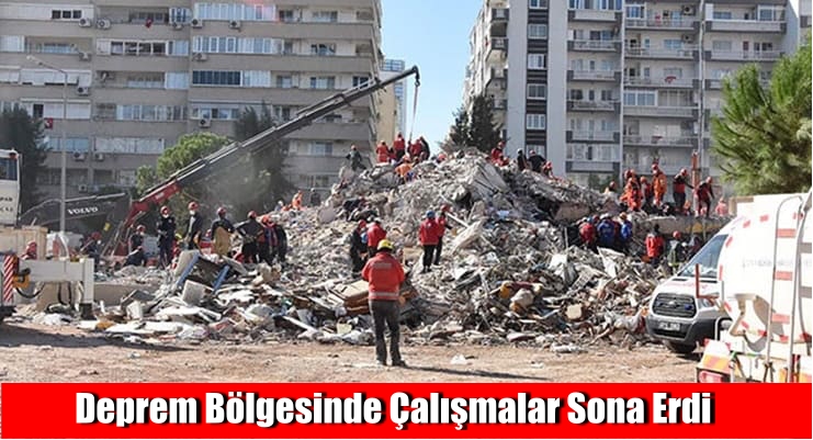 Deprem Bölgesinde Çalışmalar Sona Erdi