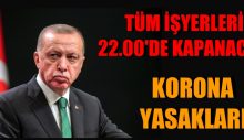 Yeni Korona Yasakları: Tüm İşyerleri Kapanış Saati