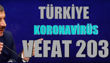 Türkiye’de koronavirüsten 203 kişi daha hayatını kaybetti!