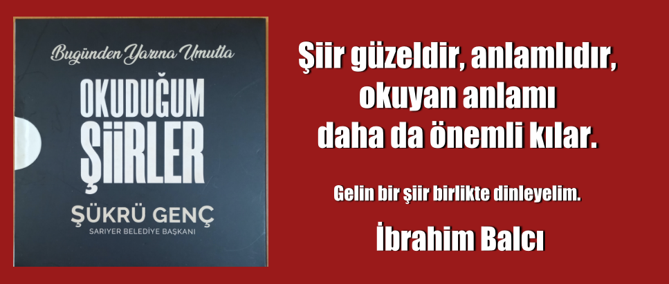 Şiir güzeldir, anlamlıdır, okuyan anlamı daha da önemli kılar.