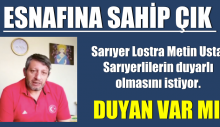 SARIYER ESNAFINA SAHİP ÇIK