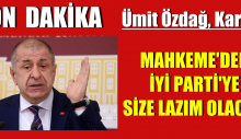 Mahkeme, Ümit Özdağ’ın ihraç kararını iptal etti!