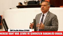 “NEREDE RANT VAR, ÇEVRE VE ŞEHİRCİLİK BAKANLIĞI ORADA.”