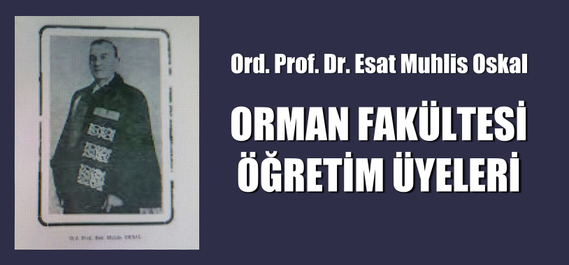 ORMAN FAKÜLTESİ ÖĞRETİM ÜYELERİ