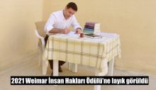 2021 Weimar İnsan Hakları Ödülü’ne layık görüldü
