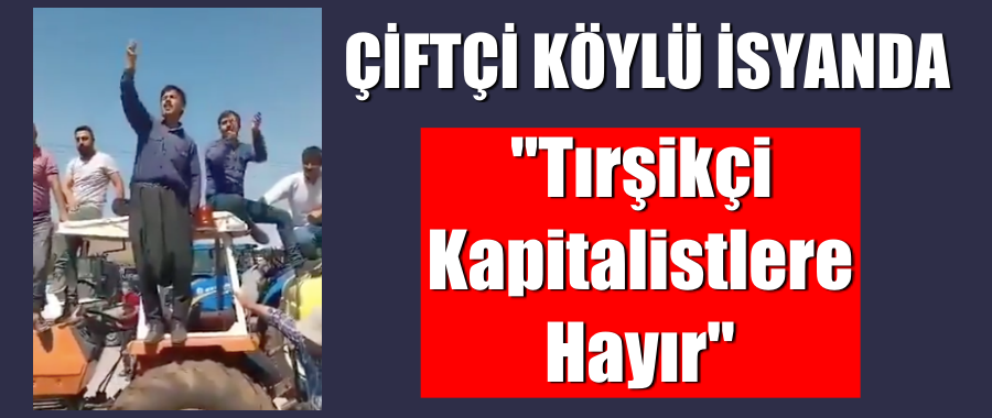 Çiftçi Köylü İsyanda “Tırşikçi kapitalistlere hayır”
