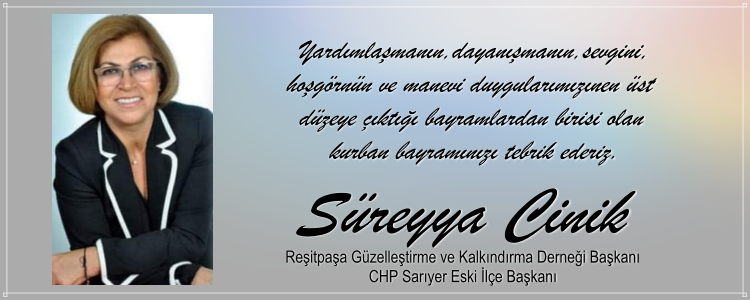 Süreyya Cinik’in Bayram Mesajı