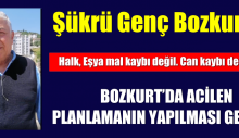 BOZKURT’DA ACİLEN PLANLAMANIN YAPILMASI GEREKİR