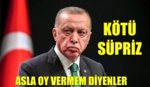 Erdoğan’a kötü haber: Asla oy vermem diyenler?