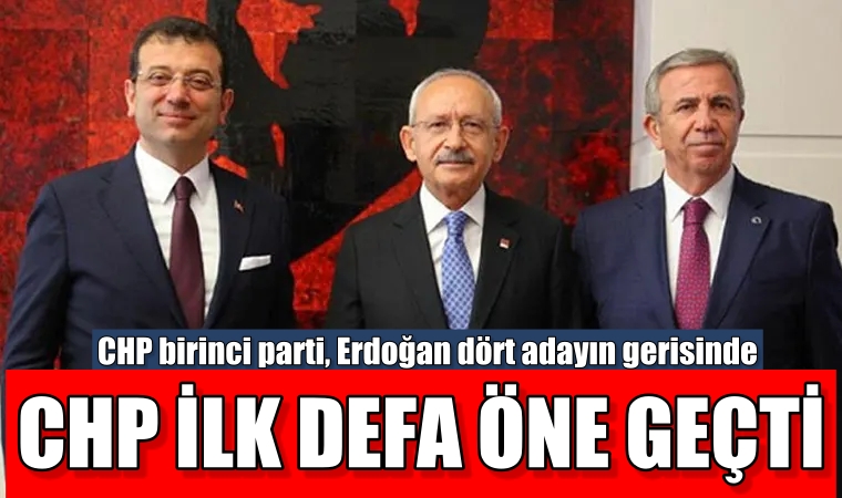 CHP birinci parti, Erdoğan dört adayın gerisinde