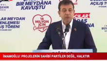 Projelerin sahibi Cumhuriyet Halk Partisi değildir; halktır, millettir.