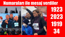 43.İstanbul Maratonunda Numaraları ile mesaj verdiler