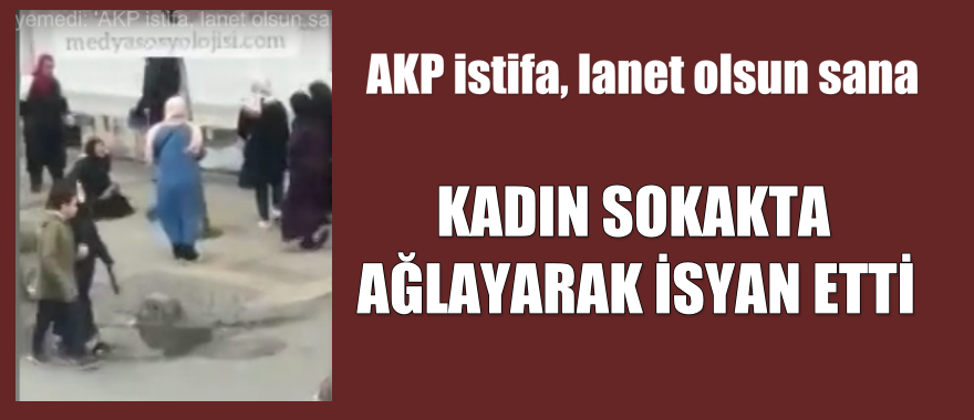 Kadın sokakta ağlayarak isyan etti