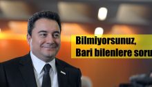 Babacan: Bilmiyorsunuz, bari bilenlere sorun