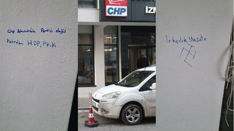 CHP İzmir il binasına çirkin saldırı