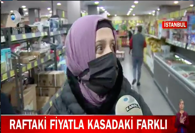 Sarıyer’de Raftaki farklı. Kasada farklı fiyatlar