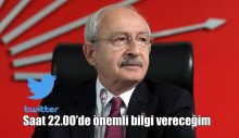 Saat 22.00’de önemli bilgi vereceğim